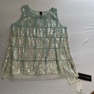 NWT Marc Cain Sequin Tank Top Size N4 US 10 New